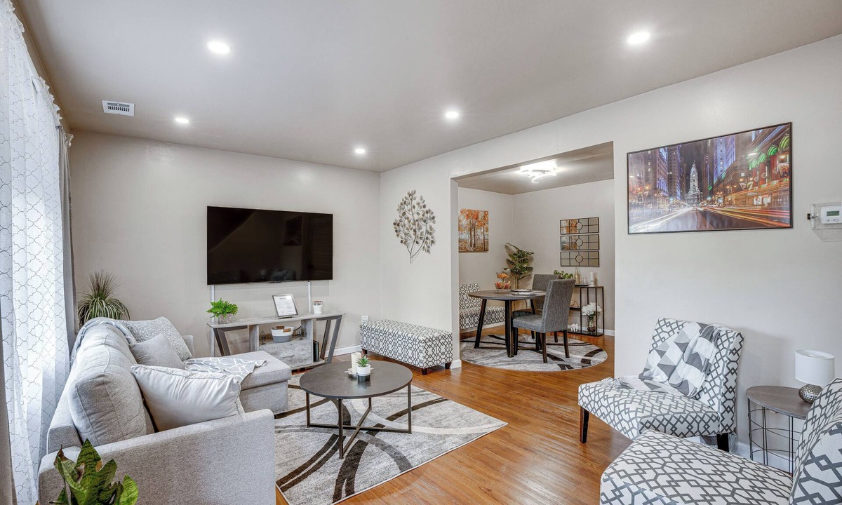 Willow Grove House | Patio + Fire Pit: Central Willow Grove Home