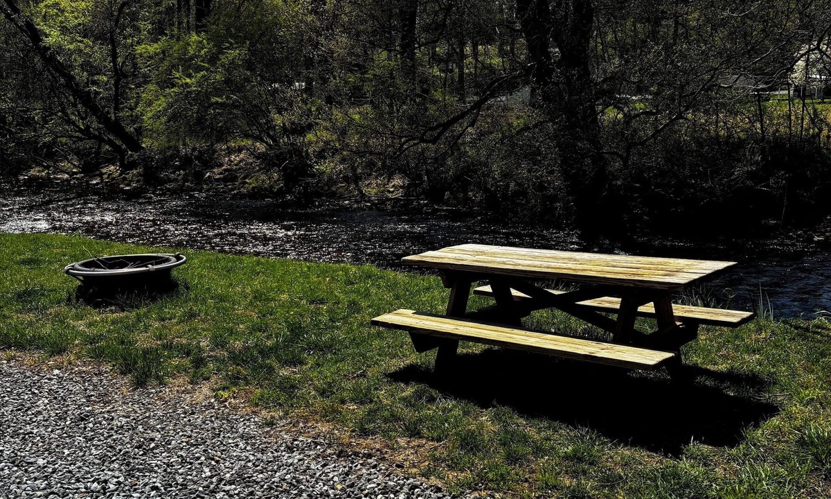 Lackey Hill RV Rental | Peaceful creekfront campsite on Deep Creek in Bryson City.