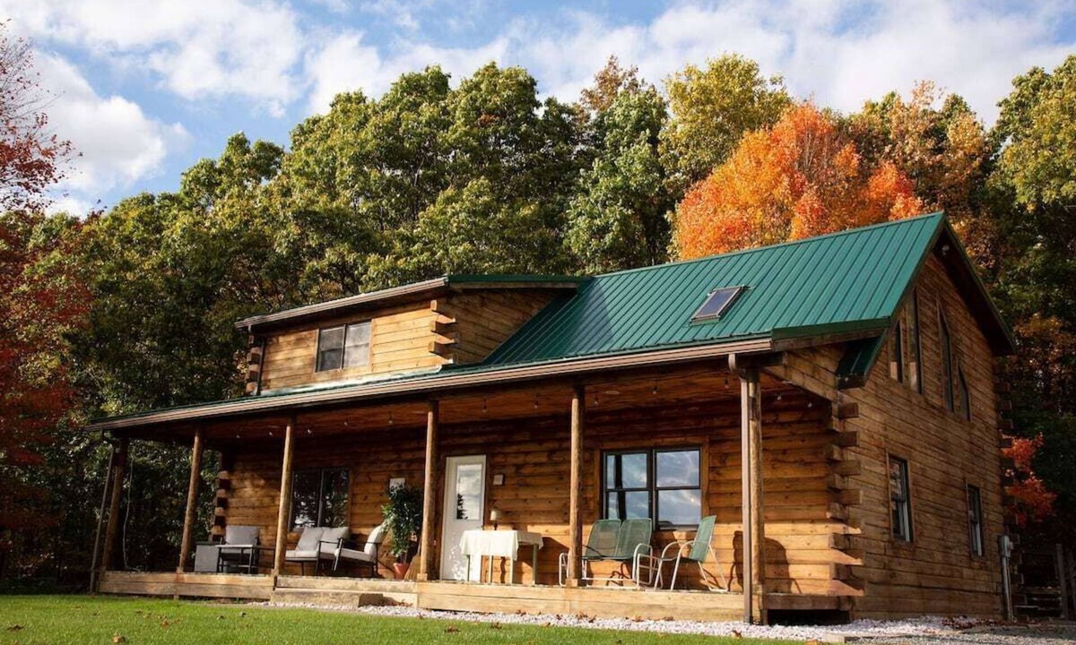 Slippery Rock House | Peaceful log home retreat.