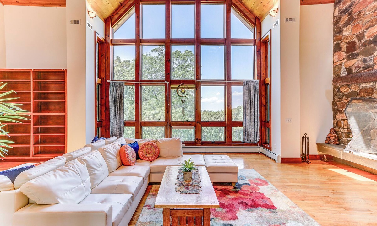 Beemerville House | Peaceful Mountian Oasis: Firepit, Hot Tub, Sauna!