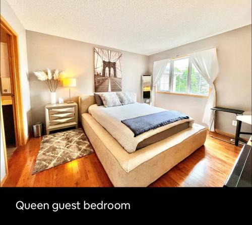 Winnipeg House | Peg City Queen Guest Suite & Ensuite Bath With Parking