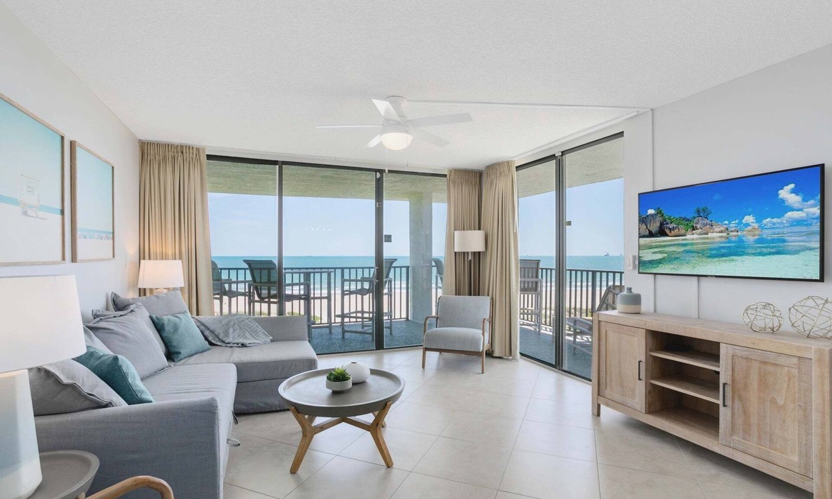 Port Canaveral Condo | Penthouse Corner Unit with Large Oceanfront wraparound balcony
