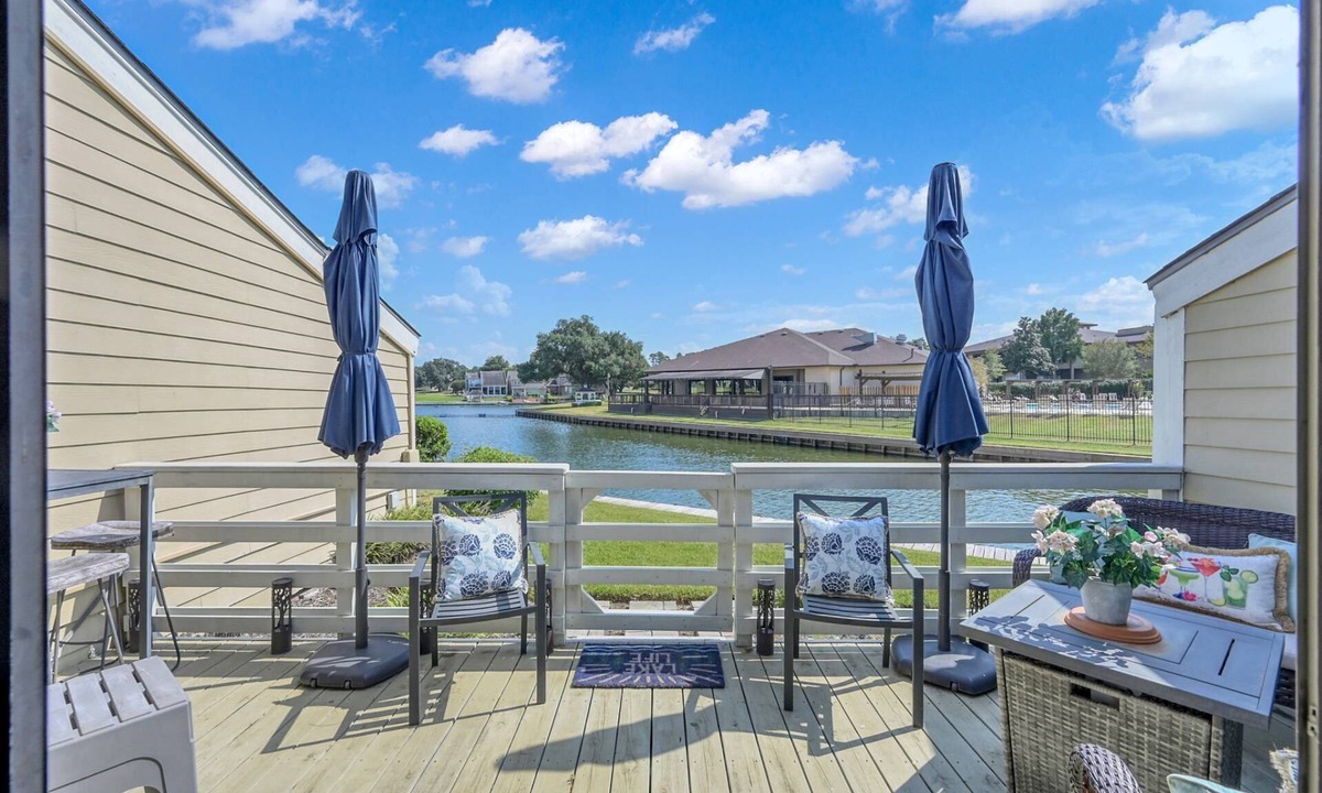 April Sound House | Pet Friendly 3BR Lakefront Condo with Patio Views, Swim Deck, & More!