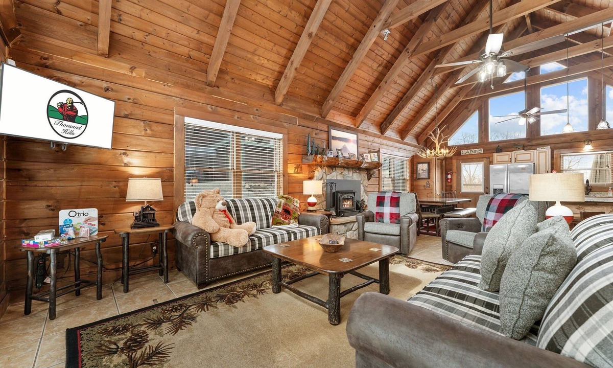 Big Cedars Cabin | Pet-Friendly Hot Tub Cabin Near Thunder Ridge Sleeps 8