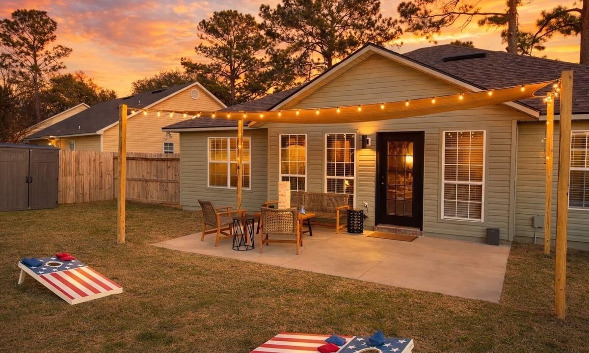 Valdosta House | Pine&Palm: 4BR/4BA+4TVs+GameRm+Firepit+Fence+PETS