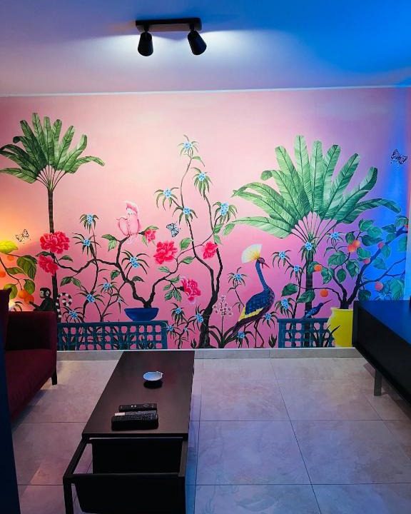 Reims Apartment | Pink Tropical Champagne