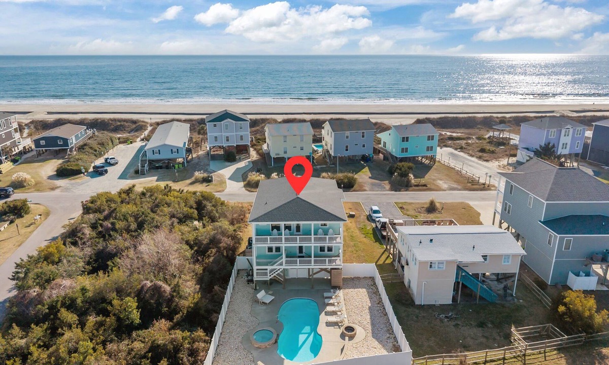Yaupon Beach House | Pippin's Perch: Spacious 4BR Home w/Pri Pool, HT, Elevator, Ocean Views, & Pet-Friendly