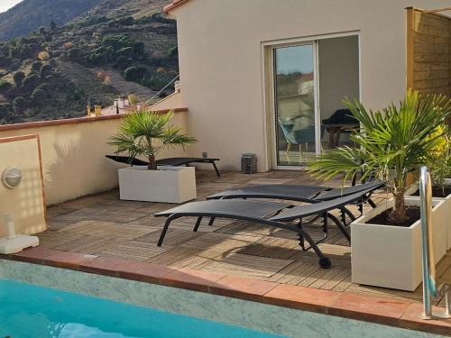 Port-Vendres Apartment | Piscine chauffée privative au Nid de Paulilles