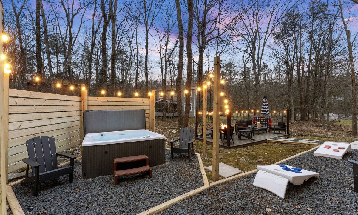 East Stroudsburg House | Poconos FUN! Hot Tub, Fire Pit, Game Room, Arcade