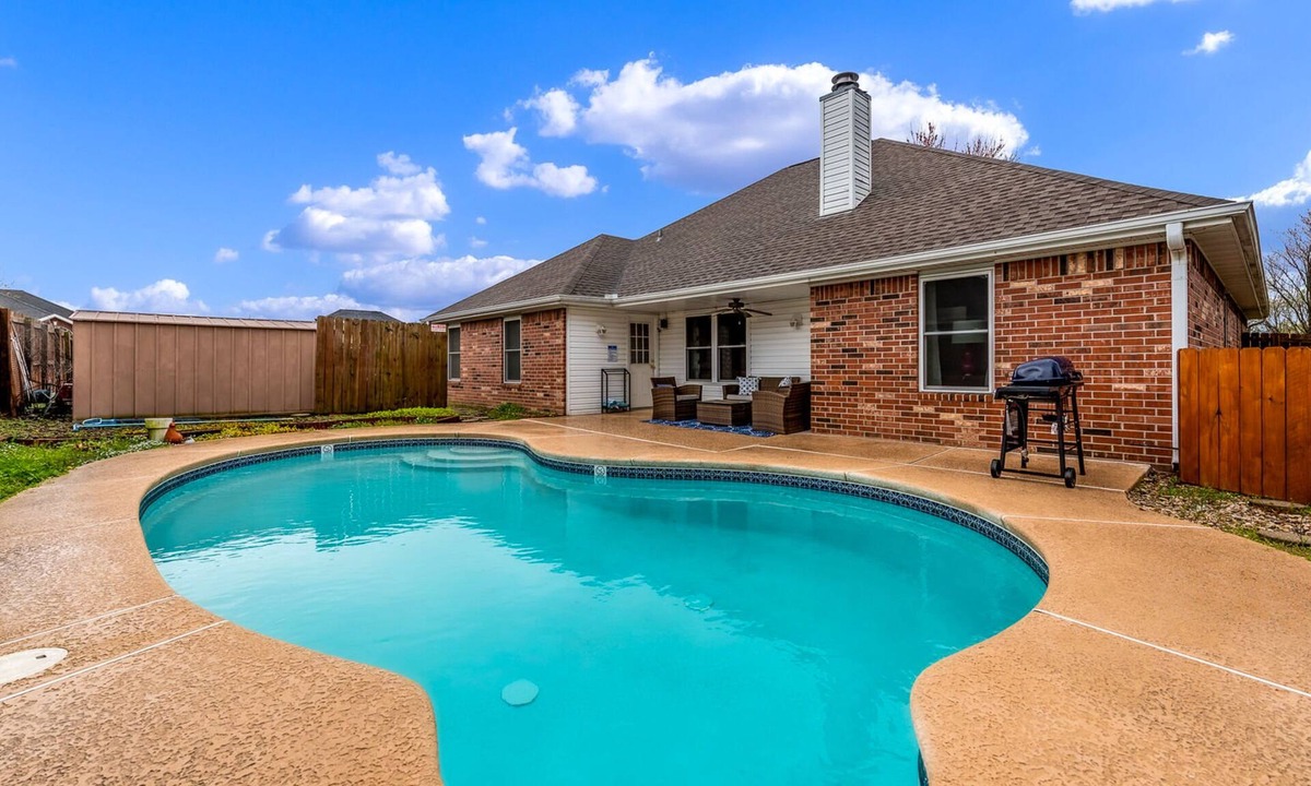 Bentonville House | Pool at International-Inspired Home, Steps from Bentonville’s Best Trails