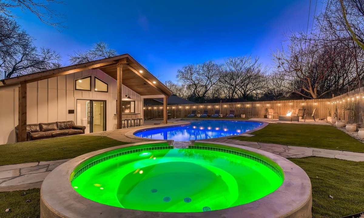 South Manchaca House | Pool Home for Groups with Game Room & Fire Pit
