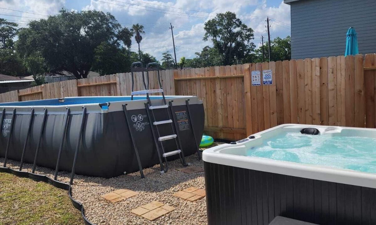 Northside House | Pool house with hot tub!