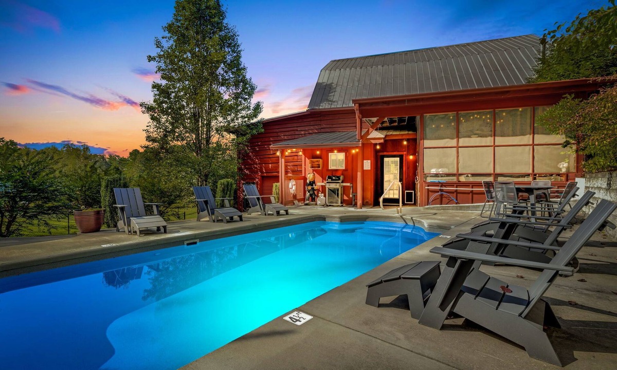 Weaverville House | POOL OPEN! Red Barn Retreat by Carolina Mornings| Pool, Hot Tub & Yoga Studio