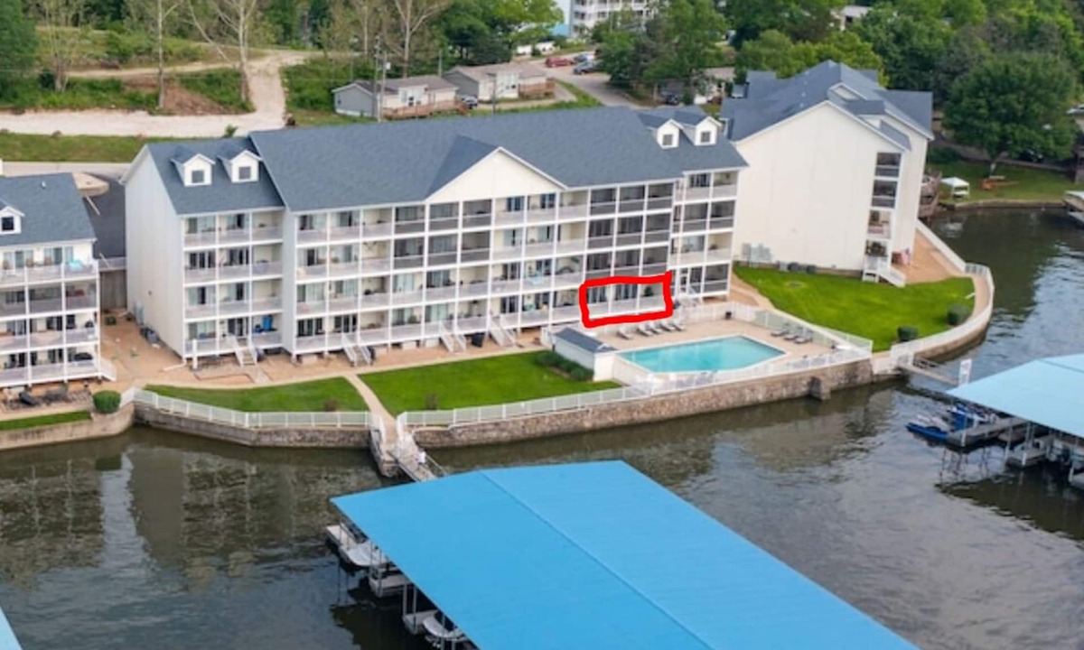 Sunrise Beach Condo | Poolside Lake of the Ozarks Condo