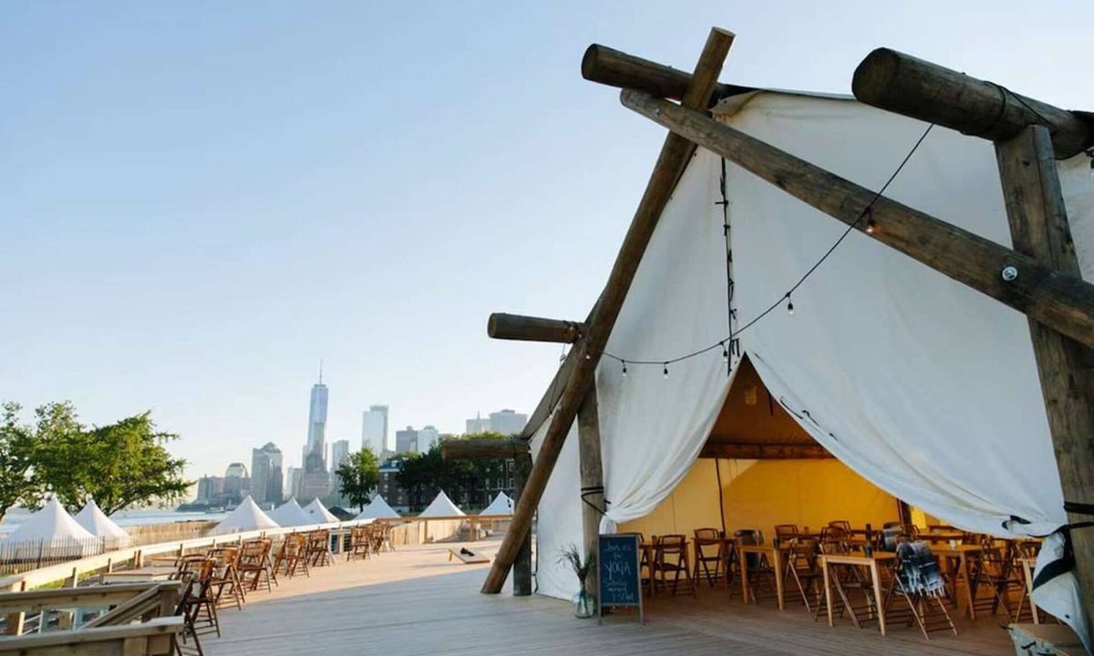 Manhattan Cabin | Private Island Glamping + Lady Liberty View