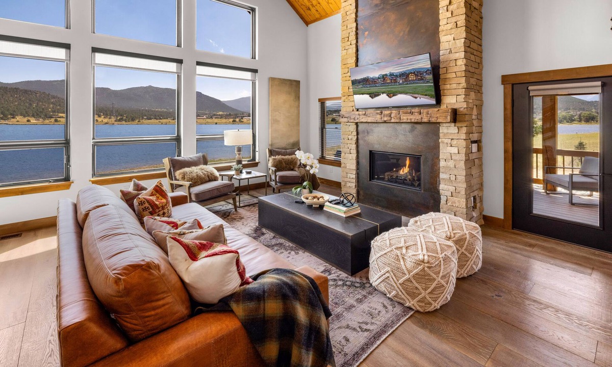 Estes Park Cabin | Private Lakefront Cabin - Jacuzzi, Indoor/Outdoor Fireplace, Two Large Patios,