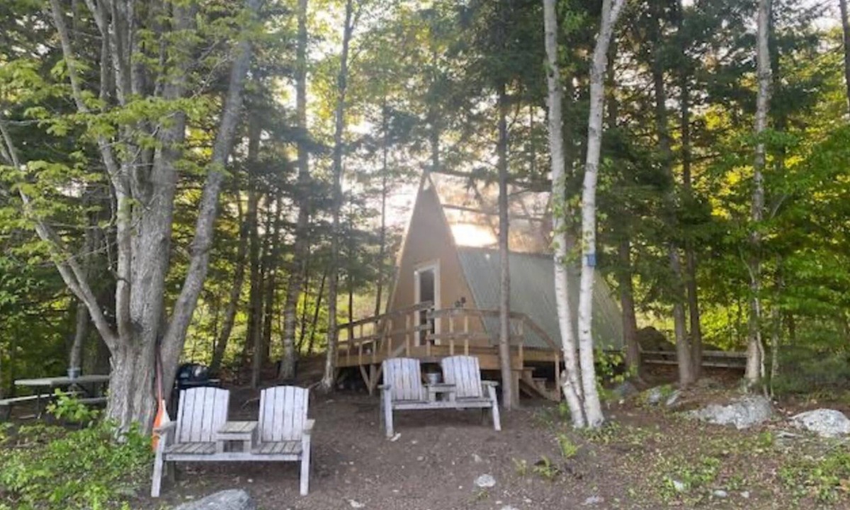 Ellsworth House | Private Lakeside A-Frame Tent
