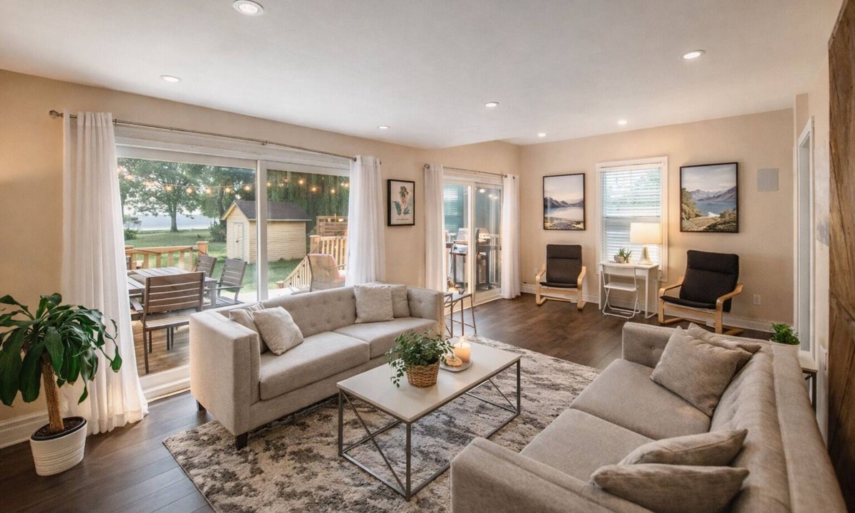 Hamilton House | Private Luxury Lakefront Retreat | FirePit, Large Backyard | Stunning Lake Views