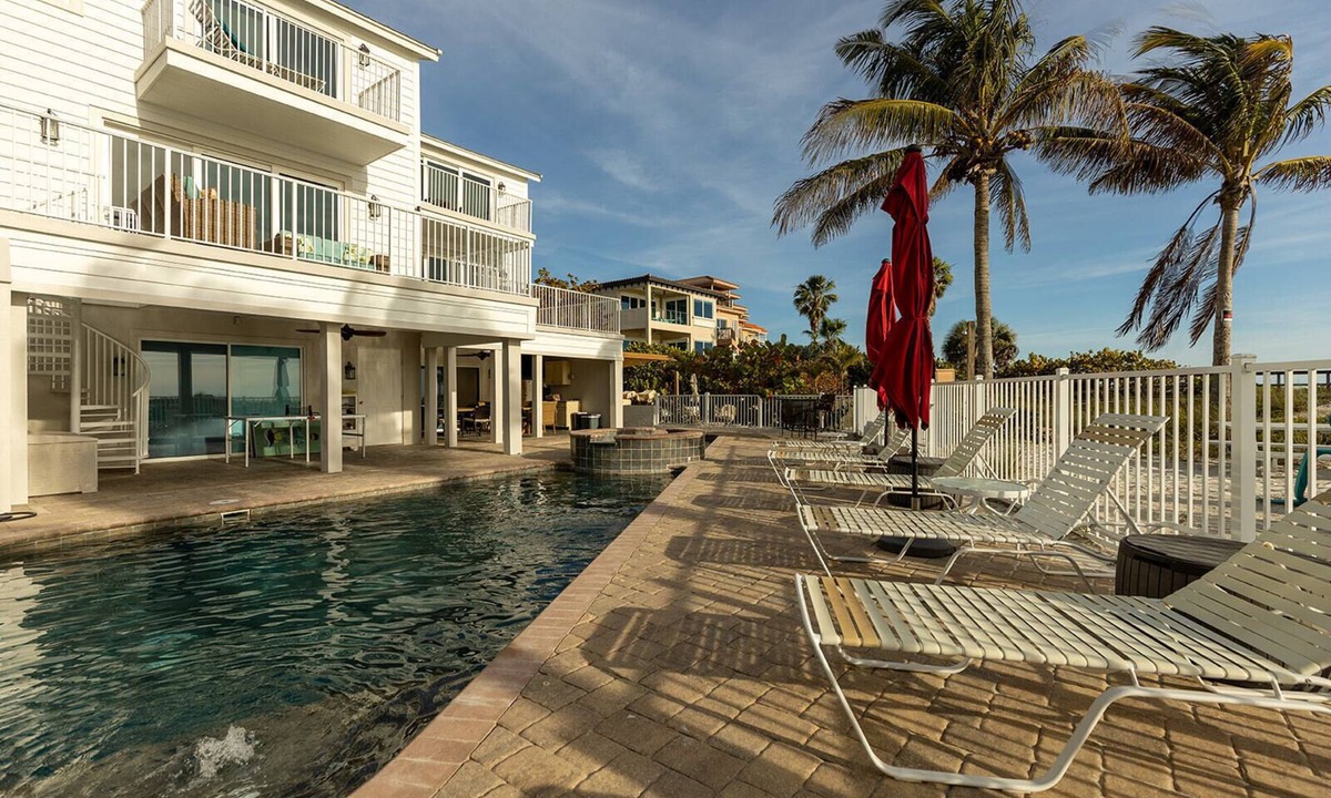 Redington Shores Villa | Private Oceanfront Resort with Pool & Spa