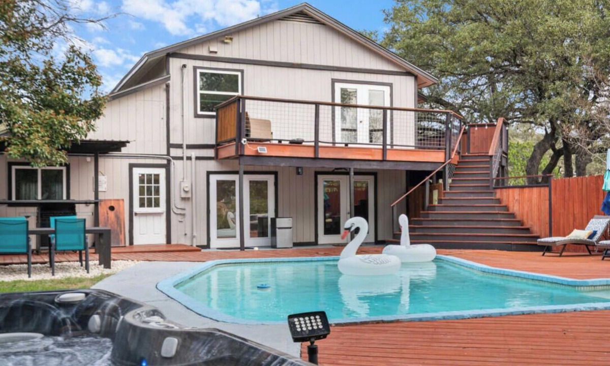 Travis Landing House | Private Pool Home Near Lake Travis | Firepit, Grill & Hot Tub | Pet-Friendly!