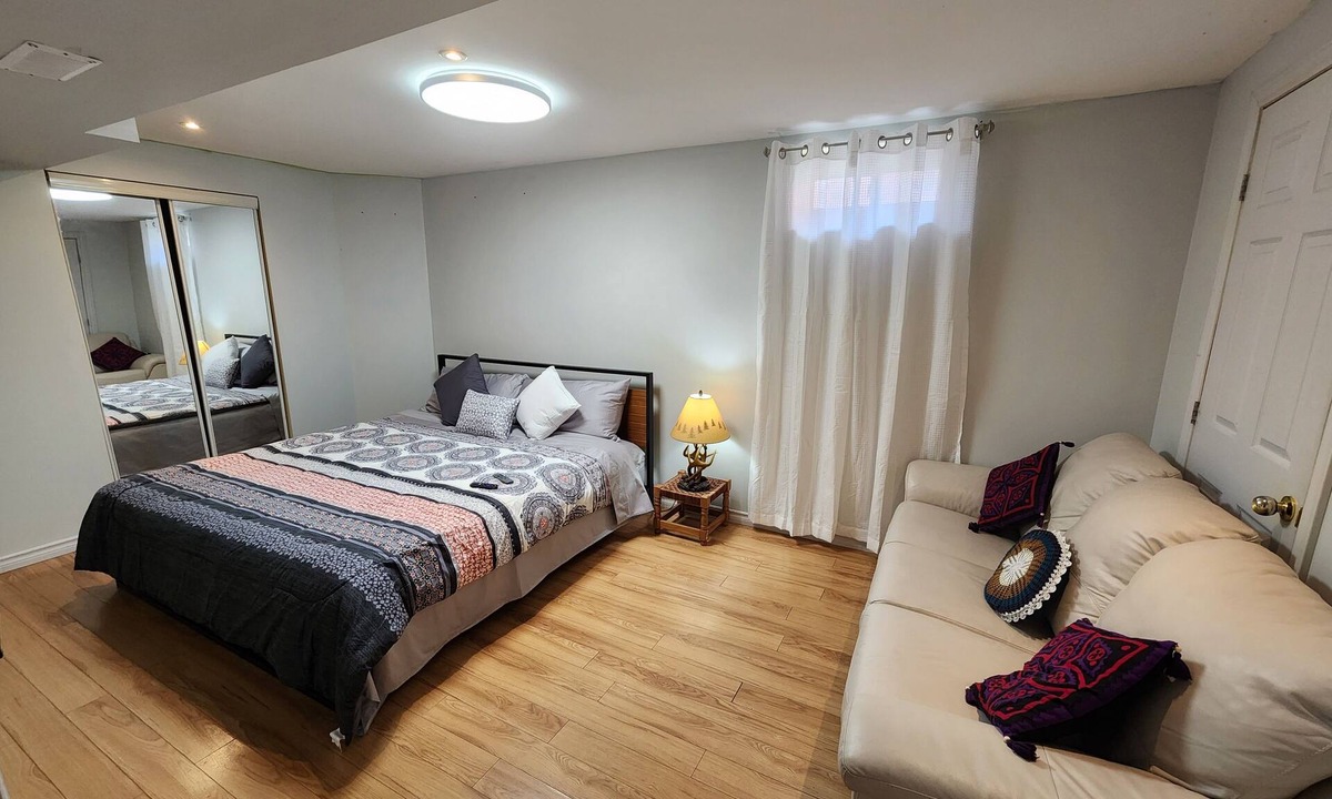 Ajax Apartment | Private walkout large bedroom bsmnt Apt living, dining&kitchen and free parking