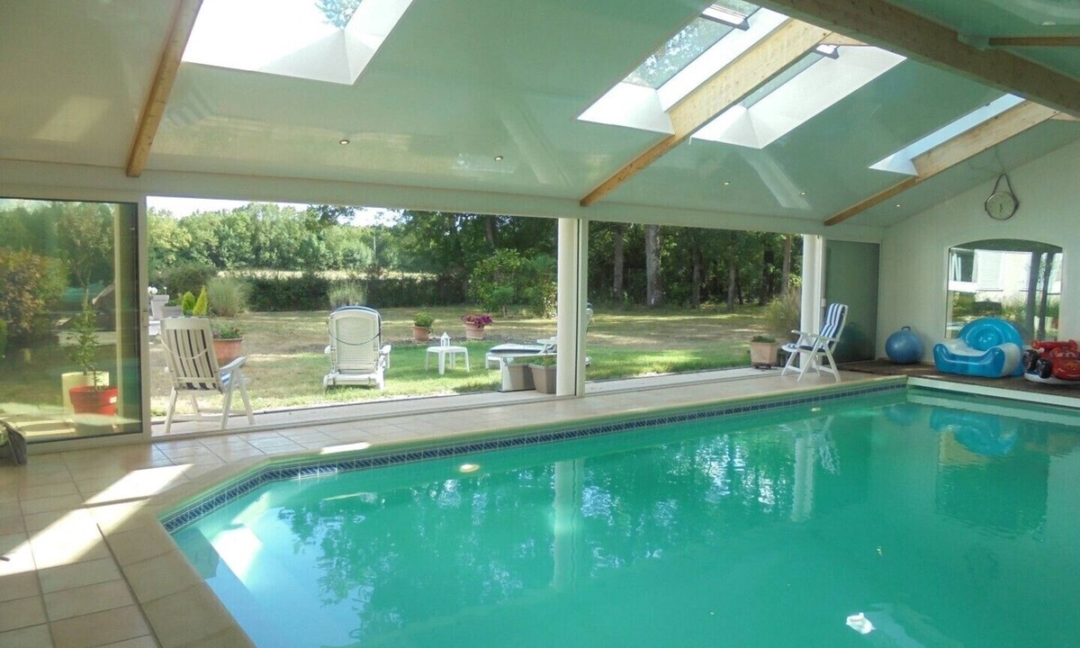 Le Cellier House | Property for 6 travellers with indoor pool heated all year round