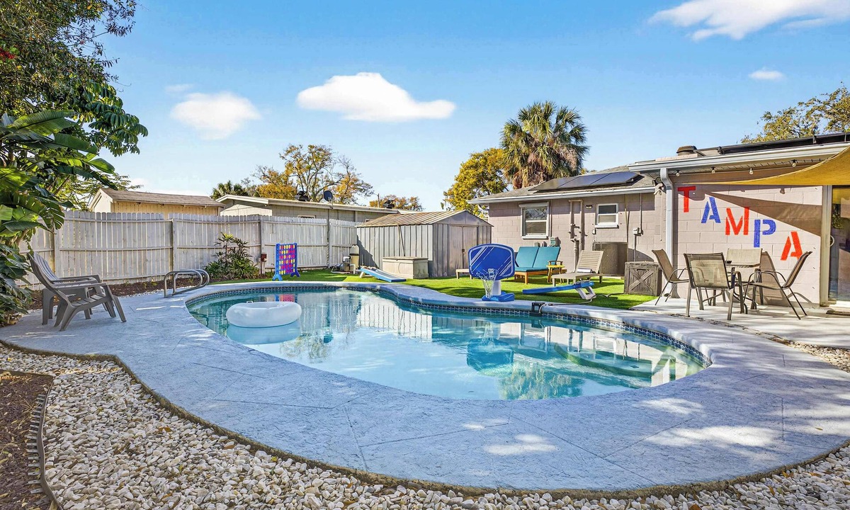 Sun Bay South House | Putting Green Oasis: BBQ, Cornhole, Heated Pool