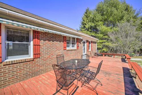 Atkins House | Quaint Creekside Home w/Spacious Deck & Yard