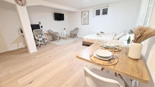 St. Gallen Apartment | Queensize-Bett, Arbeitsplatz, gratis Parkplatz