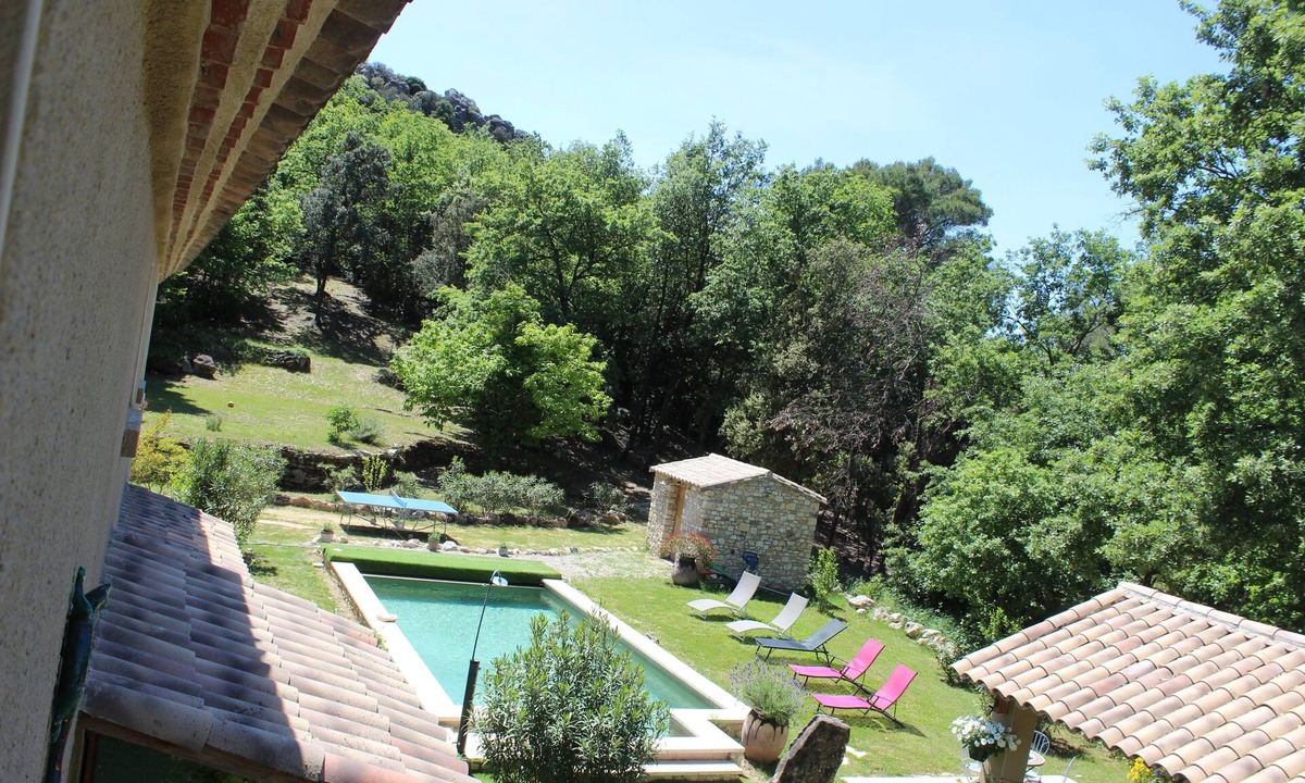 Saint-Victor-des-Oules House | Quiet, air-conditioned, not overlooked, HEATED SWIMMING POOL, 10min Uzès for 12 people.