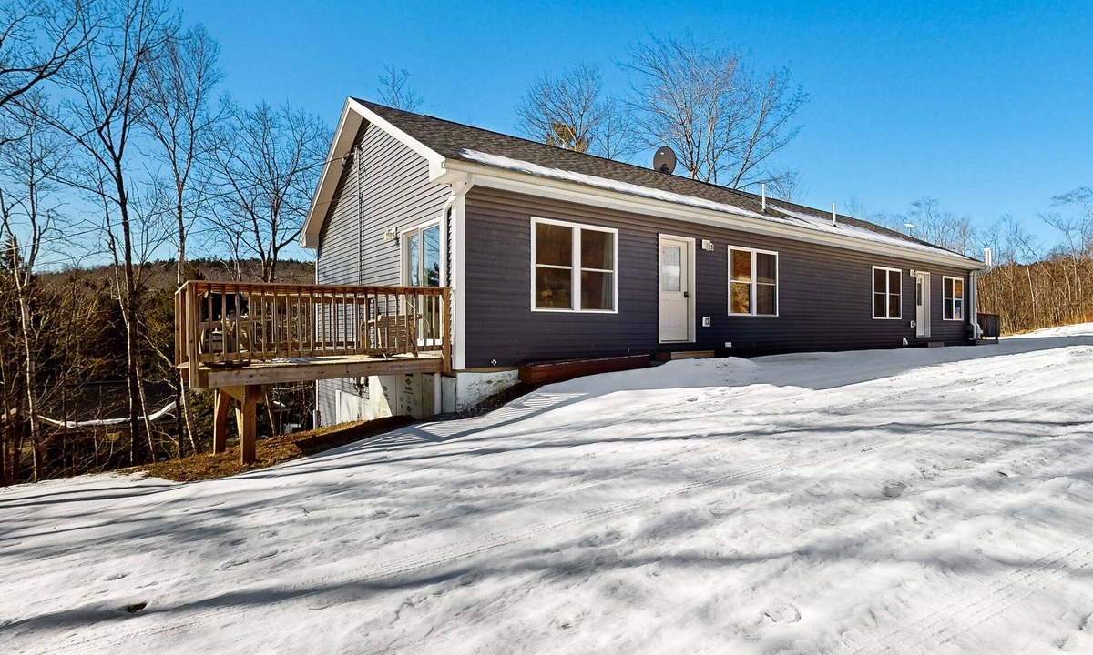 Dedham House | Quiet duplex with private deck, peaceful views, grill, & private W/D