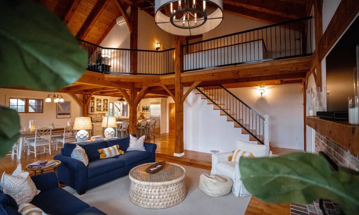 Middletown House | Rally Point I Soaring Timber Frame Estate I Beaches, Trails, Newport