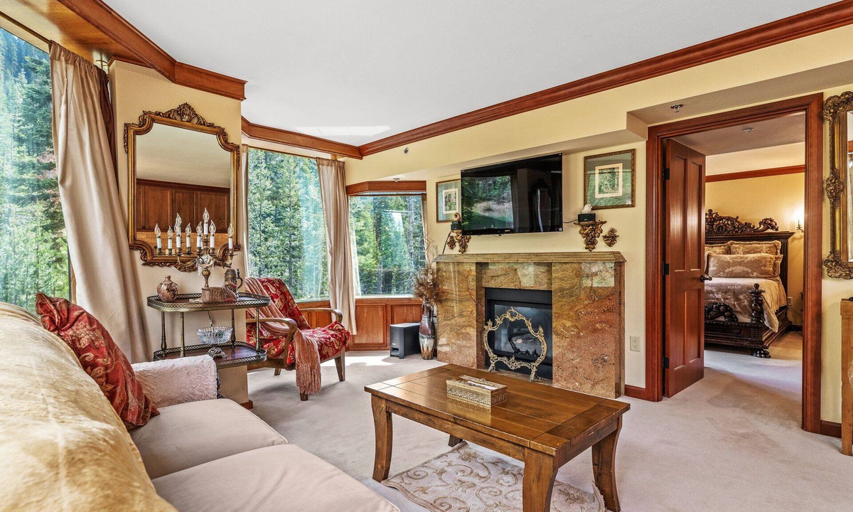 Olympic Valley Hotel | Rare End Unit with Largest 2BR Great Room and 300k Italian Luxury Interior