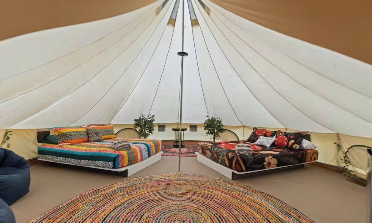 Stanton House | Red River Gorge Cozy Glamping Tent for 4 Heated, Fire Pit & Hot Tub