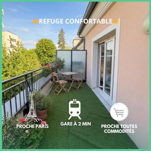 Les Boutareines Apartment | Refuge confortable - Terrasse - Gare Villiers à 2 min