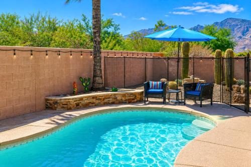 Rancho Vistoso House | Relaxing Summer Nights at Casa Buena Vida Pool Fire Pit Table Games