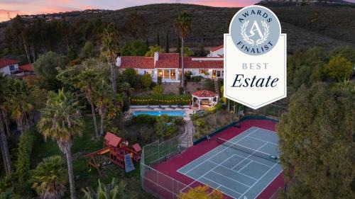 Escondido House | Resort-Style Estate w Pool Game Room Tennis Court Near Wineries The Tennis Ranch by AvantStay