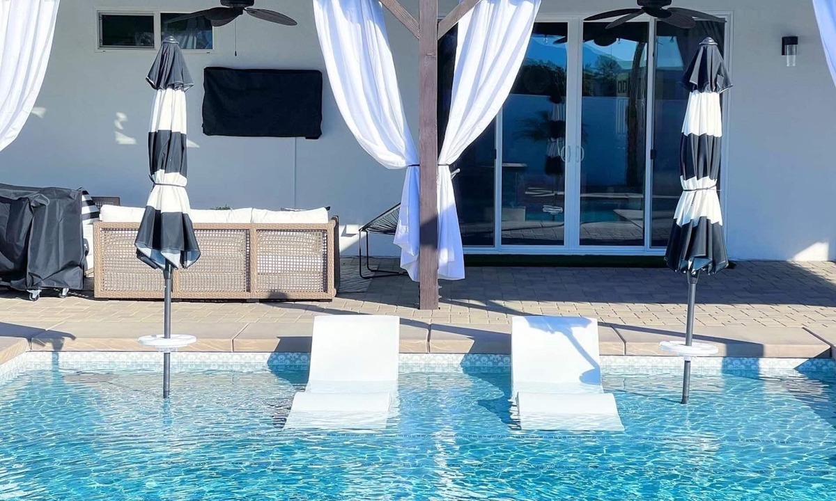 Indio House | Resort style home saltwater pool, spa, & spacious backyard!