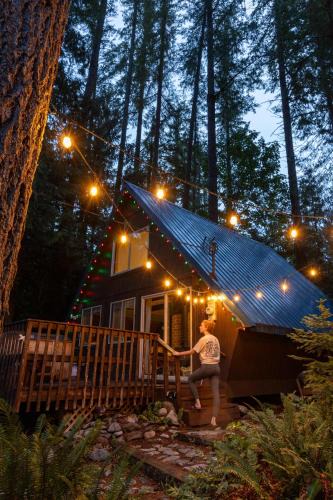 Skykomish House | Retro A-Frame Cabin - Hot tub Firepit & Fireplace