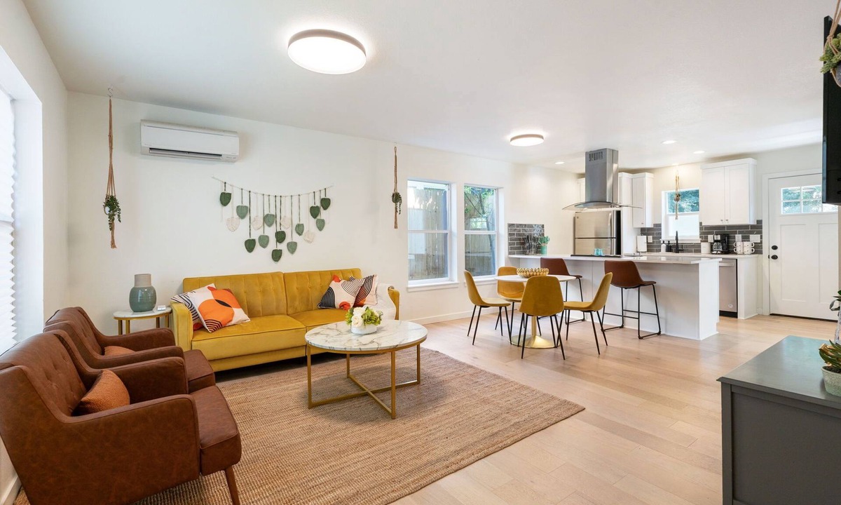 Alberta Arts District House | Retro-Chic Walk to Galleries + Cafés Fenced