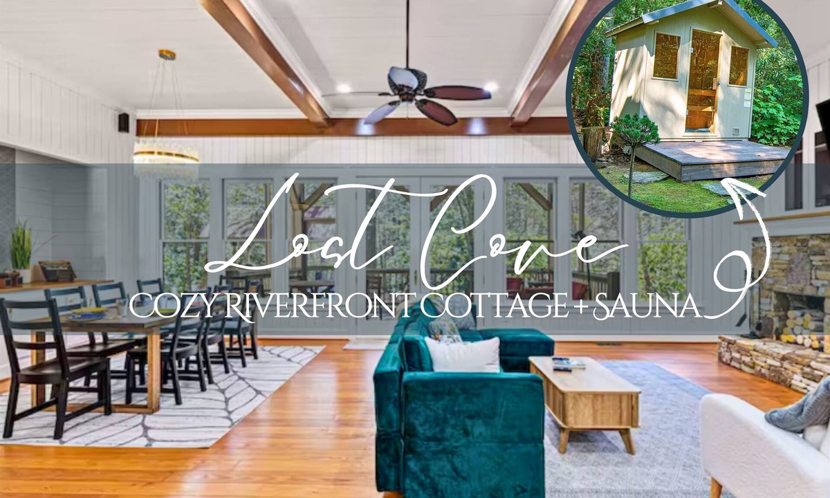 Cashiers House | Riverfront Cabin, Sauna, 3BD, Private Trail Access