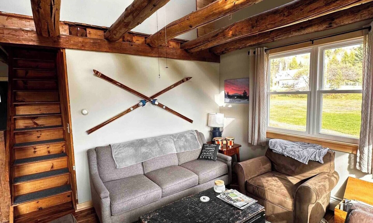 East Haven Cabin | Riverfront Cabin with Burke Mountain Views