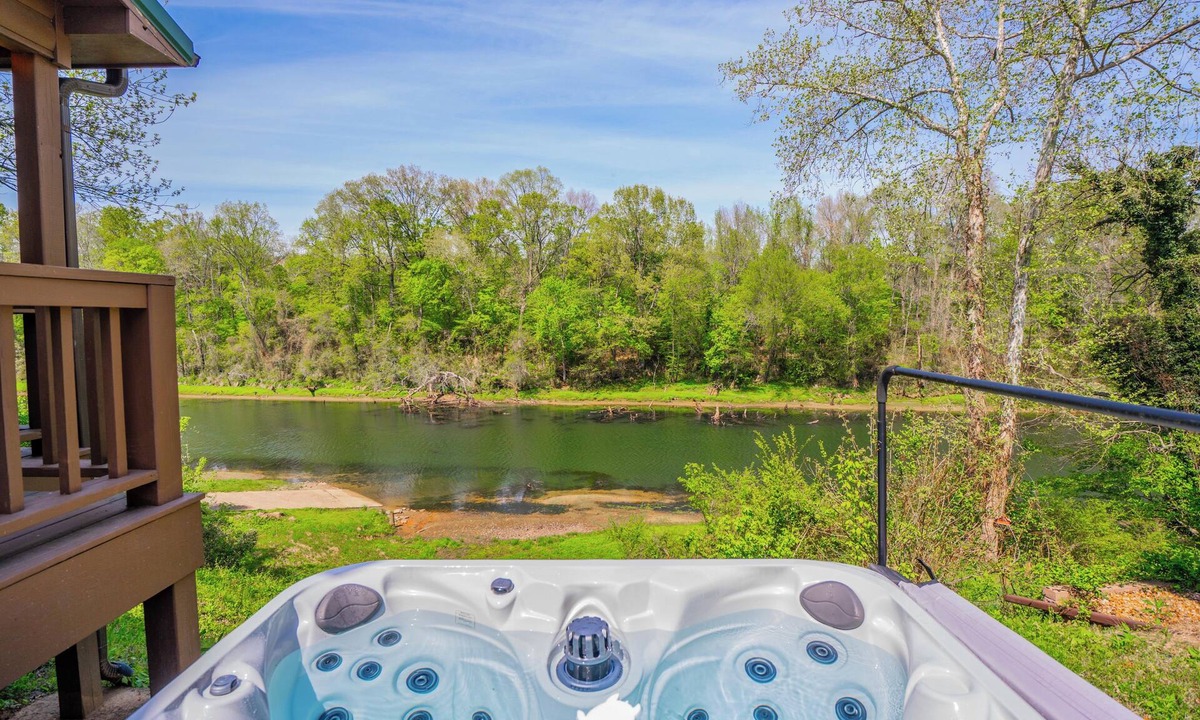 Heber Springs Cabin | Riverfront Little Red Cabin, Hot Tub, Trout Fishing, Views & Boat Access