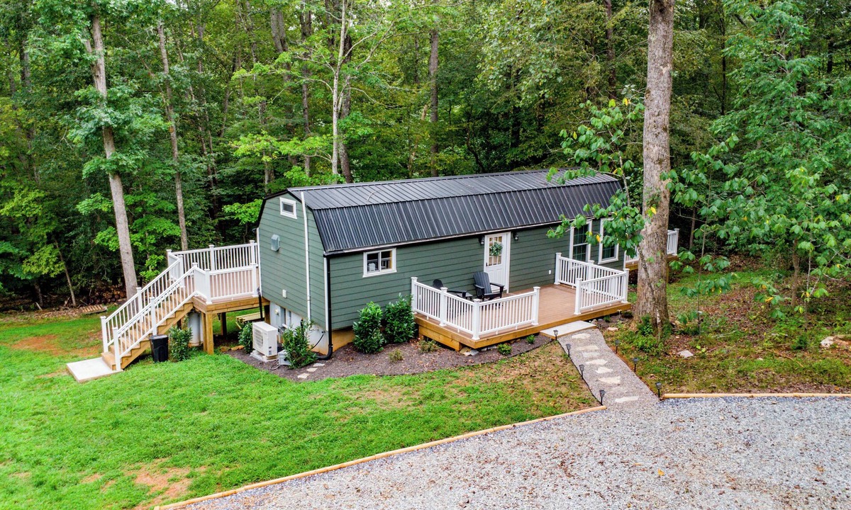 Pittsville Cabin | Romantic Luxury Lake Access Cabin w/Hot Tub, Spacious Deck, and Pine walls
