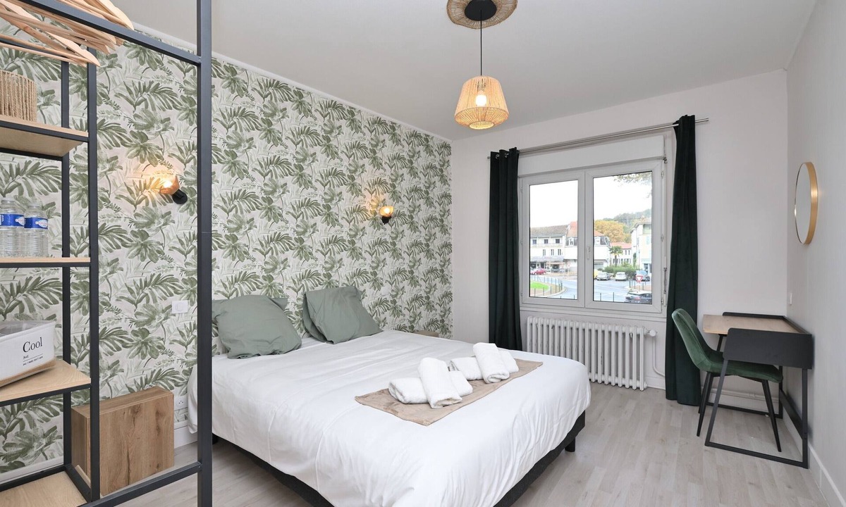 Salies-du-Salat Apartment | Room 'Double Room' with Shared Terrace, Wi-Fi and Air Conditioning
