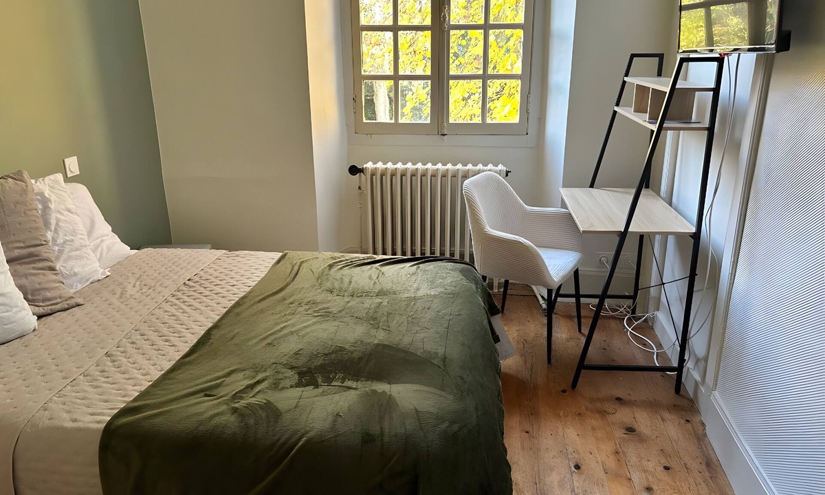 Vic-en-Bigorre Apartment | Room "Room 4" with Shared Terrace, Communal Garden and Wi-Fi