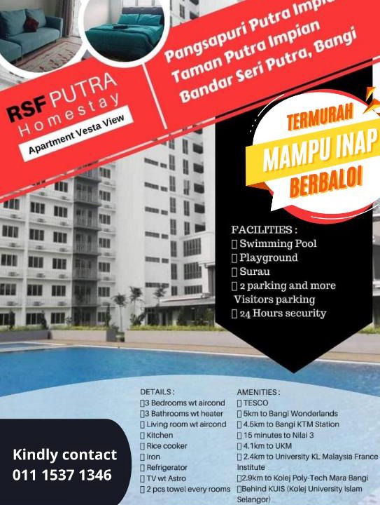 Bandar Seri Putra Apartment | RSF Putra Homestay