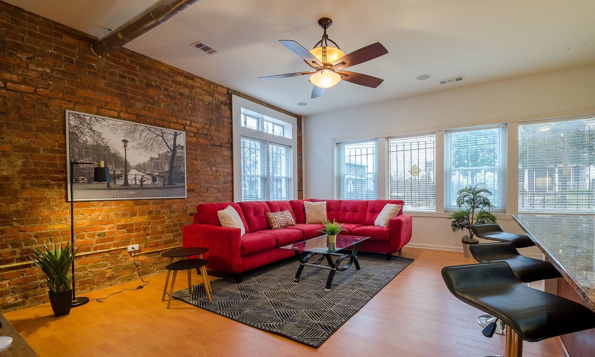 Mechanicsville Apartment | Rustic Red - 2Bd 2 Bath in a Historic Brick 1913