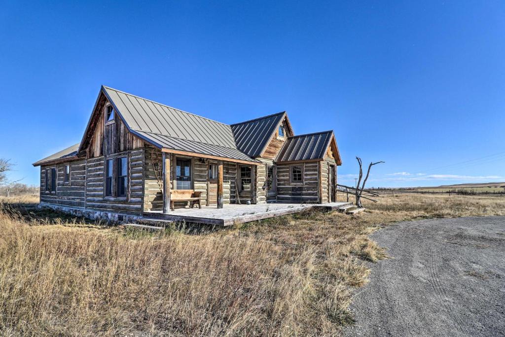 Dupuyer House | Rustic & Rural Cabin in Dupuyer on Open 14 Acres!