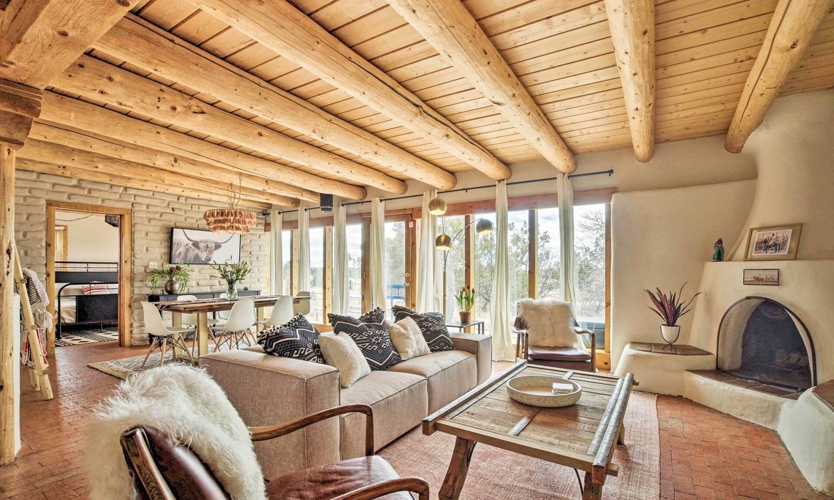 Eldorado at Santa Fe House | Santa Fe Desert Adobe Retreat - Mountain Views